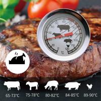 Termómetro de cocina con esfera de 1 a 2 uds., acero inoxidable 304, sonda para carne de 0 a 120 grados, medidor de temperatura para cocinar barbacoa - details 4