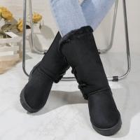 Botas de nieve para mujer, zapatos planos para exteriores, botas cortas cálidas, otoño e invierno - details 2
