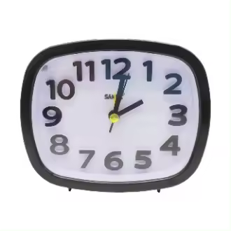 Reloj despertador silencioso con luz y alarma, plástico, función snooze, funcionamiento con pilas, 10 x 11,6 x 3,9 cm - 1