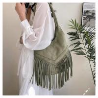 Bolso grande de viento para mujer, bolsa de hombro de cuero abrasivo con flecos, a la moda, Europa y Estados Unidos, 2025 - details 17