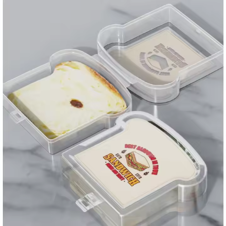 Transfronterizo temu shein caja de pan tostado portátil sándwich caja de pan de paja de trigo - 1