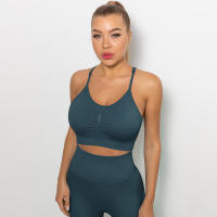 Nessaj-Sujetador deportivo sin costuras, camisola de yoga, fitness, entrenamiento, antivibración, con almohadilla, ropa de gimnasio - details 14