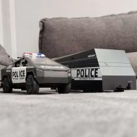 Camión Cybertruck de Policía a Escala 1:32 Modelo de Coche de Juguete de Aleación con Sonido y Luz - details 10