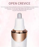 Maquinilla de afeitar eléctrica 4 en 1 para mujer, eliminador de vello húmedo y seco para vello púbico, cejas, nariz, cara, piernas, axilas - details 3