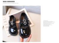 Zapatos de cuero para niños para primavera vino rojo negro elegante niña grueso gancho-bucle hermoso zapato cómodo para niños 26-36 - details 6