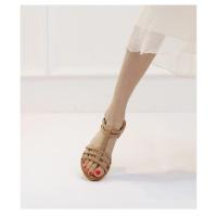 Sandalias Romanas Verano 2025 Nuevas Retro Huecas Planas Cómodas Zapatos de Playa Vie - details 6