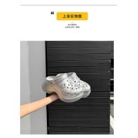Zapatos con agujeros de suela gruesa, zapatos de cabeza de bolsa de desgaste exterior de suela blanda de EVA para mujer, zapatillas geniales - details 11