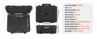 SucceBuy Estuche rígido para pistola con espuma de PU precortada, impermeable y a prueba de polvo para pistolas, con cerradura - details 5