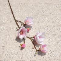 Rama de Magnolia Artificial de 78cm, simulación de arte Floral de tacto Real, flores de orquídeas artificiales hechas a mano de Magnolia grande - details 3