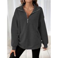 Top suelto para mujer, sudaderas, suéter liso, ropa informal de estilo coreano japonés - details 11