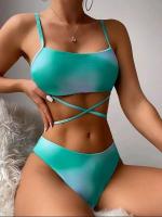 Microbikini Bandage para mujer, traje de baño Sexy para mujer, conjunto de Bikini Tie Dye, traje de baño de 3 piezas para mujer 2023 - details 3