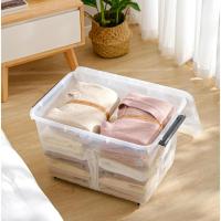 Cajas de Almacenamiento de Plástico con Ruedas 55L*6 Organizador Transparente para Oficina en Casa - details 4