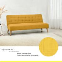 Sofá Cama Versalles con Apertura Clic-Clac Elegante y Cómodo Diseño Capitoné en Color Mascavo - details 5