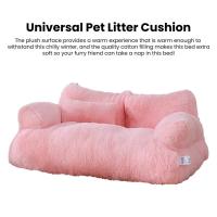 Sofá suave y cómodo para mascotas, cama extraíble y lavable, nido de felpa antideslizante, cojín decorativo para dormir para gatos, suministros para mascotas, 1 Juego - details 26