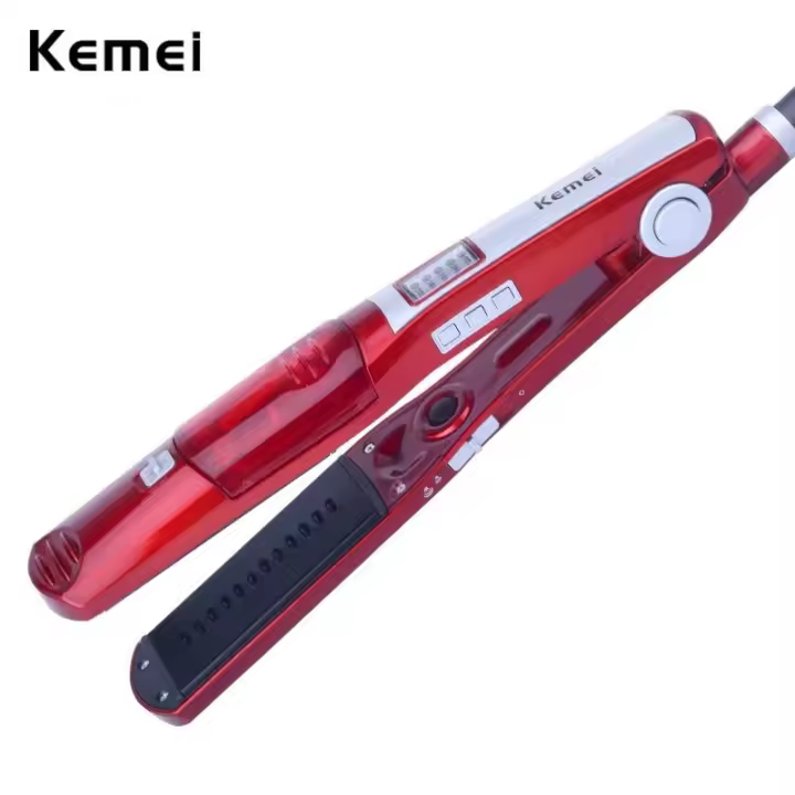 Plancha de pelo y rizador Kemei KM-3011 para niñas con vapor para uso doméstico - 1
