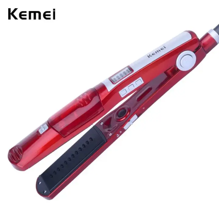 Plancha de pelo y rizador Kemei KM-3011 para niñas con vapor para uso doméstico - 1