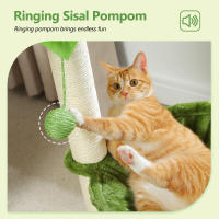 PAWZ-Pequeño árbol para gatos, torre linda con postes rascadores de sisal para gatos pequeños, hamaca grande para gatos - details 7
