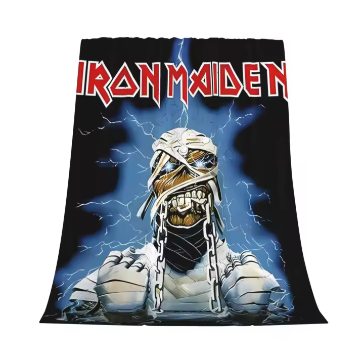 Manta de franela Iron Maiden para decoración de dormitorio y ropa de cama - 1