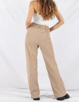 Otoño Invierno pantalones de pana de pierna ancha de cintura alta para mujer moda coreana algodón Casual todos medianos - details 8
