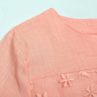 Camiseta holgada de mujer Camisa de lino de algodón de talla grande - details 5