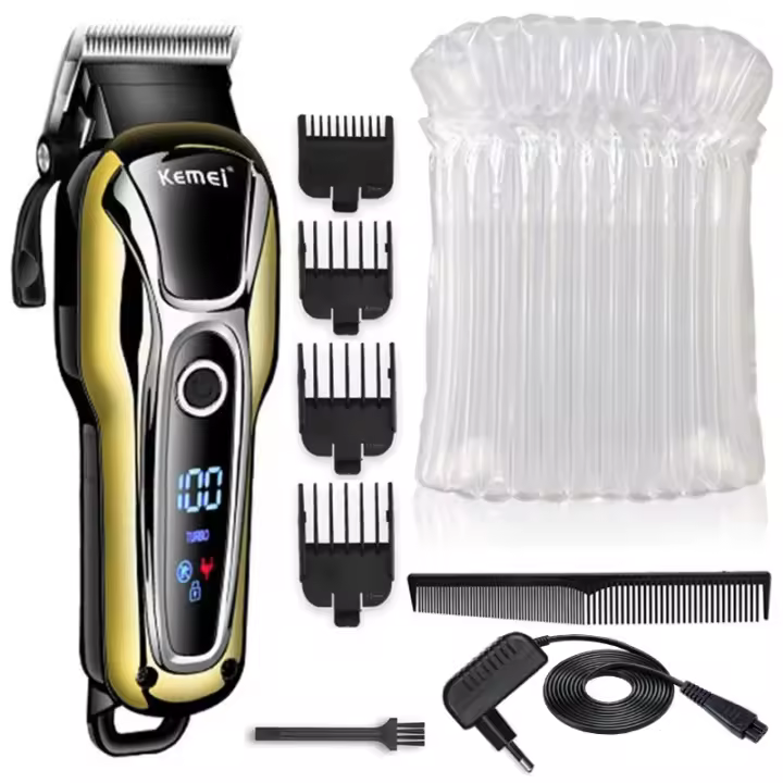 Keme-cortadora de pelo profesional de dos velocidades para hombre, máquina eléctrica de corte de pelo, de precisión, de Barbería para salón, 1990 - 1