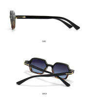 Toyear-gafas de sol hexagonales clásicas de diseñador de marca de lujo para mujeres y hombres, gafas de sol de moda Vintage Punk para damas, remache, montura pequeña - details 9