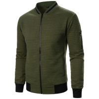 Cuadros de hombre, chaqueta con cremallera y cuello alto, nuevo estilo e - details 27