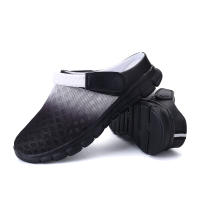 Verano pareja de hombres y mujeres cambia gradualmente sandalias de gran tamaño zapatillas de malla casual agujero zapatos de playa media zapatillas - details 12