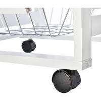 cocina ruedas 3 cestas metal y 2 botellasmara pino temporáneo 47x37x83cm blanco - details 8
