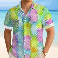 Conjunto Casual de Verano para Hombres Camiseta y Pantalones de Dibujos Animados de Piña - details 4
