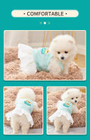 Vestido de Perrito para Exteriores Moda Set de Mascotas para Niñas Gatos Primavera Verano Material de Poliéster Diseño de Dibujos Animados Resistente a la Suciedad Ligero - details 2