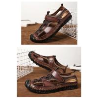 Sandalias de cuero para hombre, zapatos informales antideslizantes, cómodos, transpirables, para playa, talla grande 38-48 - details 31