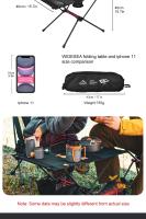 Widesea-mesa plegable para acampada, mueble plegable para viajes, turismo, pesca al aire libre - details 1