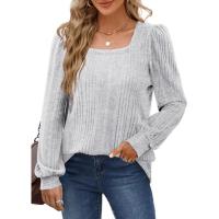 Camisetas de manga larga a la moda para mujer, jerséis informales, tops para mujer - details 7