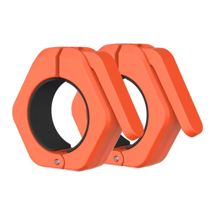 Abrazaderas magnéticas para levantamiento de pesas, barra hexagonal de liberación rápida, bloqueo giratorio, collares universales para levantamiento de pesas, barra trampa - 1