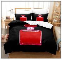 Juego de ropa de cama con Perfume personalizado, funda de edredón rosa con flores, ropa de cama, regalo romántico de moda - details 6