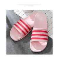 Zapatillas Unisex para mujer, nuevas zapatillas coloridas a rayas, talla 36-45 para hombre, sandalias de playa para parejas, zapatillas planas antideslizantes de PVC para el baño del hogar - details 4