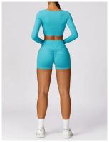 Conjunto de Yoga de 2 Piezas Traje Deportivo para Mujer Pantalones de Yoga con Manga Larga - details 5