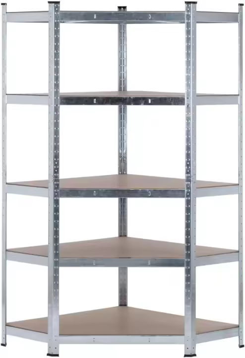 Estantería Modular de Acero y MDF Antihumedad 5 Baldos Ajustables Carga Máx. 875Kg - 1