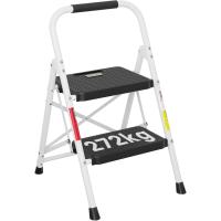 Escaleras Plegables de 3 Escalones, Capacidad de 272KG con Pedales Antideslizantes Anchos, Taburete Escaleras de Mano de Acero, Manubrio de Esponja, Uso en Interiores y Exteriores, Negro - details 14