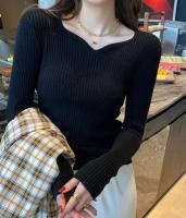 Suéter de Manga Larga de Punto Cálido para Mujeres Jersey Casual con Cuello en V - details 14