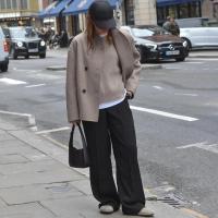 Chaqueta Vintage marrón con cuello en V para mujer, ropa de abrigo para ir al trabajo, estilo callejero a la moda, Otoño e Invierno 2024 - details 4