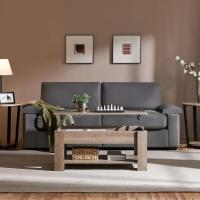 Mesa de Café Elevable y Extensible con Revistero 98x50x(41,8-56) cm Mueble para Sala de Estar y Comedor - details 28