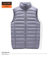 Chaqueta de plumón de un solo hombro para hombre hecha de algodón fino, cuello alto, ligera, lujosa, - details 14