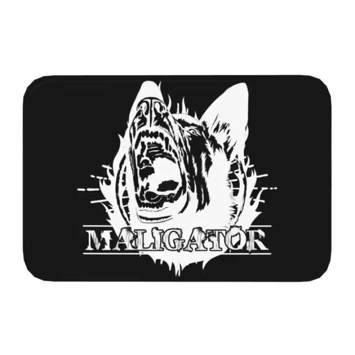 Alfombra de Entrada de Malinois de Franela Antideslizante, Impermeable para Interiores, 40*60cm - 1