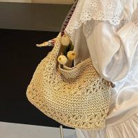 Vacaciones viento playa paja bolsa mujer 2025 nuevo viento perezoso tejido bolsa de gran capacidad moda hombro axila bolsa - details 3