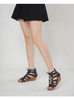 Sandalias romanas de cuña estilo étnico retro de tacón medio con boca de pez para mujer, verano 2025 - details 3