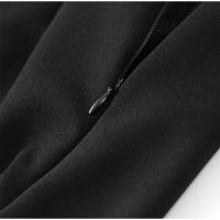 Vestido Largo Elegante en Forma de V para Mujer Espalda Descubierta, Sin Mangas, Plisado - details 8