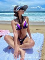 Nuevo traje de baño con cabeza de lobo para mujer, Bikini Sexy con estampado dividido de cintura alta - details 22