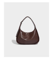 Bolso de axila tejido pulido retro de textura premium para mujer, nuevo bolso de mensajero de un solo hombro con correa de hombro ancha de gran capacidad. - details 18